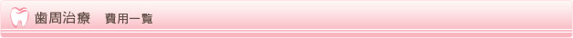 歯周治療　費用一覧